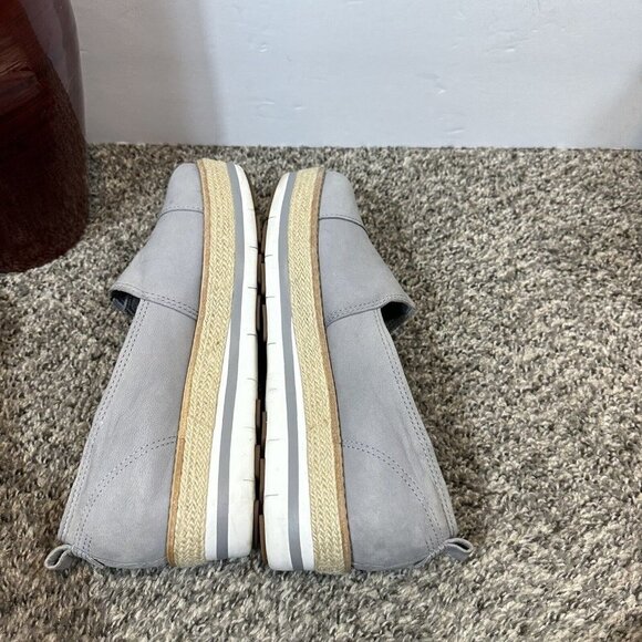 Timberland Women's Emerson Point Leather Platform Loafer Shoe Slip On Gray - Picture 5 of 7